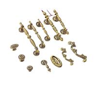 YONMLEDO Vintage Tiradores Armario Tirador De Armario De Cocina De Latón Macizo, Bronce Antiguo, Perilla Del Cajón Del Gabinete Zapatero De Un Solo Orificio, 2 Uds.(Antique brass 001)