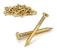 YOOZIYA 50 piezas 25 mm Clavos de Acero,Clavos Galvanizados para Pared de Hormigón,Sujetadores de Cabeza Redonda para Carpintería, Madera,Ladrillo y Uso Universal Interior y Exterior DIY