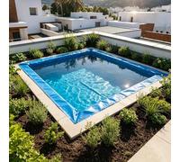 Yopappol Revestimiento para Estanques Resistente Al Agua, Fácil De Cortar para Jardines Acuáticos, Membrana De HDPE Resistente A Desgarros para Grandes Piscinas Y Estanques Al Aire Libre(7x8m)