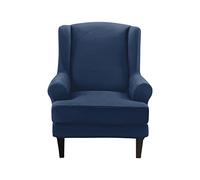 YOPOIY 2 Piezas Terciopelo Funda Orejero, Suaves Elegante Funda Cubre Sofá Universal Lavable Funda Cubre Sillón Relax con Funda de Cojín para Salón-Azul Marino