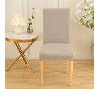 YOPOIY Jacquard Fundas para Sillas, Elástica Fundas Sillas Comedor Muebles de Lujo Suaves Cubiertas para Sillas Lavable Extraíbles Fundas de Asiento para Silla para Estar, Hogar-Caqui-6PCS