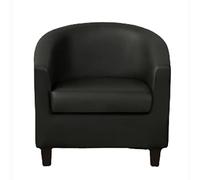 YOPOIY PU Cuero Funda de Sillón, Impermeable Funda para Silla de Bañera, Elástica Tub Chair Sillón, Antideslizante Fundas para Sofá para Estar Barra de Bar -Negro