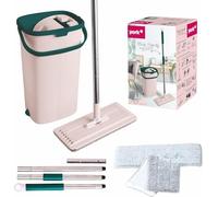 York Juego de Fregona Plana con Cubo Escurridor y Microfibra