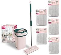 York Mopa Plana Giratoria con Cubo de Dos Compartimentos