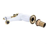 Yosoo Health Gear Grifo Mezclador de Latón, Monomando Frío y Caliente | Elegante Grifo de Lavabo con Estampado Floral, Cuerpo de Latón con Agua Fría y Caliente, Fácil de Instalar para Lavabo del