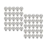 Yosoo Health Gear Kit de Remaches Esféricos, Juego de 50 Tachuelas de Hierro con Tornillos de 6 Mm para Cuero (SILVER)