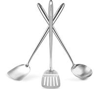 YOSUKATA Espátula y Cucharón y Espátula de Cocina Ranurada para Wok 43 cm