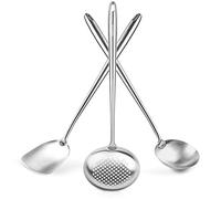 YOSUKATA Espátula y Cucharón y Espumadera de Cocina para Wok 43 cm