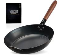 YOSUKATA Sartén 30 cm de Acero al Carbono sin Revestimiento Antiadherente
