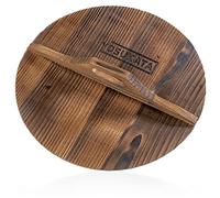 YOSUKATA Tapa De Madera Natural De 34 Cm Para Sartén Wok De 34 Cm