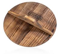 YOSUKATA Tapa De Madera Natural De 36 Cm Para Sartén Wok De 36 Cm