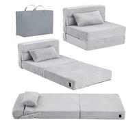 YOTATING Sofá cama para niños, colchón de suelo para niños pequeños que brilla en la oscuridad, sofá modular de dinosaurio azul para bebé, sofá plegable para niños, futón plegable, cama para sala de