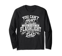 You Can't Hurt My Feelings Dad Mecánico Linterna Humor Gag Manga Larga