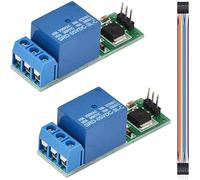 Youmile, 2 uds., CC 6-24V, módulo de relé de pestillo Flip-Flop, interruptor biestable de bloqueo automático, relé Flip Flop, tablero de disparo de pulso bajo con cable Dupont