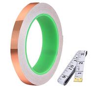 Youmile Cinta conductora de lámina de cobre de doble cara (10 mm/0,39 pulgadas x 30 m/98 pies) 0,05 mm de espesor para guitarra, reparaciones eléctricas, soldadura con cinta métrica de 1,5 m/16 pies