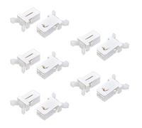 Young Wolf Juego de 10 cierres de plástico para tapa táctil, compatibles con Brabantia de 3 a 50 litros, tapa táctil, soporte para gafas de sol de coche, color blanco