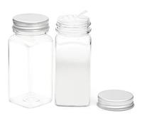 Youngever 12 Paquetes Tarros para Especias 150ML, Tarros Especias Cuadrados, Frascos para Especias