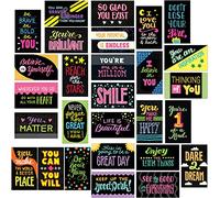 Youngever 300 Paquetes Tarjetas de Afirmación Positiva, Tarjetas de aliento, Tarjetas De Citas Motivacionales Inspiradoras, 100 Diseños con Notas Inspiradoras y Citas Motivadoras (Black)