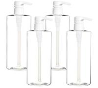 Youngever 4 Paquetes Botellas de Champú Con Bomba 700ML, Botellas Vacíasde Champú Con Bomba, Botellas de Bomba de Plástico