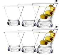 Youngever 6 Paquetes 300ML Copas de Martini Plastico, Vasos de Martini de Plástico