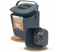 YourCasa Cubo Basura Orgánica 7L con Tapa Hermética Antiolores - Compostador Cocina con Cesta Extraíble, Cubo de Basura Pequeño sin BPA, Apto Lavavajillas