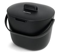 YourCasa Cubo Basura pequeño 6L - Cubo Basura organica con tamiz y Tapa - Cubo organico Cocina - compostador Cocina Cubo Basura organica pequeño Basura organica Cocina (Negro)