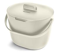 YourCasa Cubo Basura pequeño 6L - Cubo Basura organica con tamiz y Tapa - Cubo organico Cocina - compostador Cocina Cubo Basura organica pequeño Basura organica Cocina (Creme)