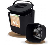YourCasa: Contenedor de residuos orgánicos para la cocina, 4 litros. Contenedor para residuos orgánicos de uso diario, apto para lavavajillas
