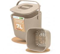 YourCasa® - Cubo de compostaje - 7 litros - para residuos orgánicos cotidianos en la cocina. Color: beige