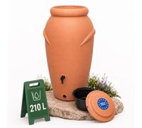 YourCasa Deposito Agua Lluvia de 210 litros [diseño de ánfora] Barril de Lluvia Resistente a Las heladas de plástico - Bidon Agua de Lluvia con Grifo - depositos de Agua de Lluvia (Terracota)