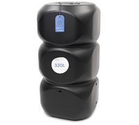 YourCasa Tanque de lluvia de 320 litros [Aquablock] incluye conector de bajante, grifo y tapa, barril de agua de forma cuadrada, a prueba de heladas, depósito de agua de lluvia, para jardín (antracita