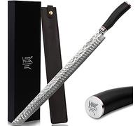 YOUSUNLONG Sakimaru - Cuchillo de Atún Extra Grande 430 mm - Yanagiba Ultimate Sujihiki Para Cortar Atún Grande, Salmón, Ternera y Cordero - Mango de Ébano Con Funda