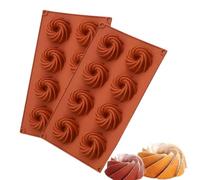 YOUYIKE Molde de Silicona para Donas,Juego de 2 Molde de Silicona para Muffins,Antiadherente Molde de Silicona para Pasteles de Fiesta DIY, Chocolate, Dulces, Mousse, Pudín