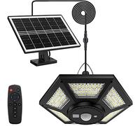 yowin 180 LED Lámpara Solar Interior Exterior 1000LM Lampara Colgante | 5 Modos Kit de Iluminación con Mando a Distancia IP65 Impermeable Luz Solar Interior para Casa, Jardín Camarón Pérgola Garaje