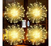 yowin 4 x 120 LED Fuochi d'artificio Luci USB Alimentato | 8 Modalità Filo di Rame Luci Stringa con Telecomando, Timer, Impermeabile Luci di Natale per Interni Decorazioni Esterne
