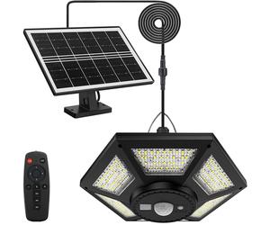 yowin: Foco solar LED de 180 luces, 1000 lúmenes, con sensor de movimiento y control remoto