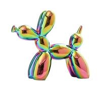 YOYUMI Adornos de Escultura Perro Globo galvanizado, Estatua de cerámica con Brillo especular para decoración de Sala de Estar, Dormitorio y Oficina, Color Degradado 10,5 x 10,5 x 4 cm