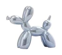 YOYUMI Adornos de Escultura Perro Globo galvanizado, Estatua de cerámica con Brillo especular para decoración de Sala de Estar, Dormitorio y Oficina, Azul, 10,5 x 10,5 x 4 cm
