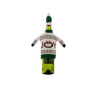YPBEW Funda de punto para botella de Navidad, diseño de muñeco de nieve, decoración de champán, práctica funda protectora para vino y regalos, festivales, suéter de botella de vino de dibujos animados