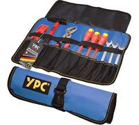 YPC VarioRoll L - 45 x 32 cm, 10 compartimentos y 4 asas de sujeción, bolsa de herramientas enrollable, bolsa para cuchillos, bolsa de herramientas, rollo de herramientas, destornillador y bolsa vacía