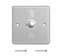 YPLANGENT Pulsador Timbre Exterior Impermeable - Acero Inoxidable 86 x 86 mm, Pulsador Timbre Hilo con Contacto NO, Montaje en Superficie para Interfono, Abridor de Puertas, Control de Acceso