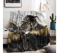 Ypthriline Gatito Manta, Gato Adorable Mantas de Franela de Microfibra 230×270 CM, Esponjoso y Termica, Manta para Sofás, Camas, Sillones Reclinables