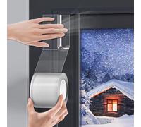 YQBFTC Cinta Aislante Termica Autoadhesiva para Ventanas y Puertas 5cmx10m,Burlete Ventana Corredera,Cinta Aislante Acustico Termico Ventanas para Invierno Antipolvo Aislamiento Prueba de Viento Agua