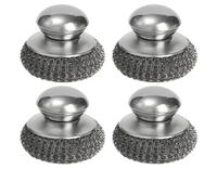 YQNISCU 6/1PCS Cepillo de Bolas de Alambre de Acero con Mango Cepillos de Limpieza de Acero Inoxidable Herramienta de Limpieza de baño de Cocina Suministros de eliminación de óxido (B-2PCS)(B-1PC)