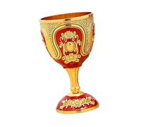 Yqqhrbm Vaso Ceremonial Medieval Antiguo para Beber, Hecho de Aleación de Zinc, Copa de Metal Grabada, Decoración.