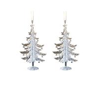 YROHGKPN 2 adornos de mariposa de reno de árbol de Navidad de acrílico brillante, decoraciones navideñas irrompibles, adornos de renos acrílicos irrompibles