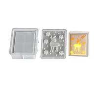 YROHGKPN Juego de moldes de silicona de Navidad para copos de nieve, renos, ángeles, sombras, luz, manualidades, decoraciones navideñas, horneado de vacaciones, moldes de jabón de resina