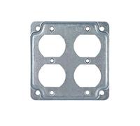 YROHGKPN Superficies inoxidables, cubierta de caja de derivación de 10, 2 x 10, 2 cm, cubierta de caja eléctrica para enchufes de pared, placa de metal cuadrada fácil de instalar