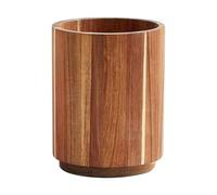 YRTUOP Porta Cucharas De Madera,Soporte Giratorio de Madera para Cubiertos 18 cm | Organizador Giratorio Grande para Cocina Hogar Barbacoa al Aire Libre y Picnic Diario