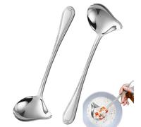 YRUHAN 2 Piezas Cucharón Cocina Pequeño, Cazo de Servir Pequeño, Cucharon de Salsa Acero con Boquilla, Fácil de Usar, Vertido Uniforme, Suave y Fácil de Limpiar, Adecuado para Servir Salsa y Sopa